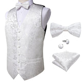 Formal Dress Wedding Suit Vest- Formal Business Men Tuxedo Waistcoat Vest - Bow Tie- Set - Tania's Online Closet, LLC