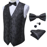 Formal Dress Wedding Suit Vest- Formal Business Men Tuxedo Waistcoat Vest - Bow Tie- Set - Tania's Online Closet, LLC