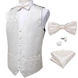 Formal Dress Wedding Suit Vest- Formal Business Men Tuxedo Waistcoat Vest - Bow Tie- Set - Tania's Online Closet, LLC