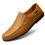 Genuine Leather Men Casual Shoes 2019 Mens Loafers Moccasins Breathable Slip - Tania's Online Closet, LLC
