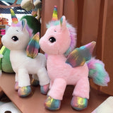 Giant Fantastic Unicorn Plush toy Rainbow Glowing Wings Stuffed Unicorn - Tania's Online Closet, LLC