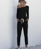 Knitted Casual Bodycon Sport Jumpsuit- Women - Tania's Online Closet, LLC