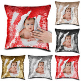 Personalized Sequin Printed Pictures - Pillow Case Cover - Tania's Online Closet, LLC