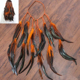 Feather Hair Band Bohemian Elastic Gypsy Festival Headband Women's Fashion - Tania's Online Closet, LLC