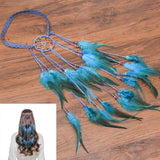 Feather Hair Band Bohemian Elastic Gypsy Festival Headband Women's Fashion - Tania's Online Closet, LLC