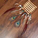 Feather Hair Band Bohemian Elastic Gypsy Festival Headband Women's Fashion - Tania's Online Closet, LLC