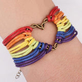 Handmade Thread Bracelet Gay Pride Leather Bracelets - Tania's Online Closet, LLC