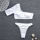 High Leg Swimsuit One-shoulder Sexy Bikini - Tania's Online Closet, LLC