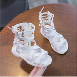 summer fashion Roman boots High-top girls sandals kids gladiator sandals - Tania's Online Closet, LLC