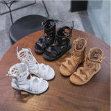 summer fashion Roman boots High-top girls sandals kids gladiator sandals - Tania's Online Closet, LLC