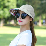 summer sun hat adjustable wide-brimmed beach hat UV protection sun visor hat - Tania's Online Closet, LLC