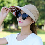 summer sun hat adjustable wide-brimmed beach hat UV protection sun visor hat - Tania's Online Closet, LLC