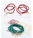 Kabbalah Fatima Hamsa Hand Blue Evil Eye Charms Bracelets  Turkish Pulseras - Tania's Online Closet, LLC