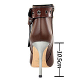 Leather Ankle Boots-Knight Boots - Tania's Online Closet, LLC