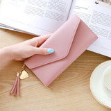 Long Wallet Women Purses Tassel Fashion Coin Purse Card Holder Wallet - Tania's Online Closet, LLC