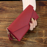 Long Wallet Women Purses Tassel Fashion Coin Purse Card Holder Wallet - Tania's Online Closet, LLC