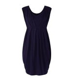 Maternity Dress Pregnancy Sleeveless Solid Color Summer Casual Dress - Tania's Online Closet, LLC