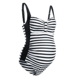 pregnancy swimsuit Stripe Print  Beachwear - Tania's Online Closet, LLC