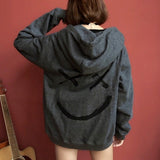 Men Hoodies Happy Smiling Face Print Kpop Hoodie Pullover - Tania's Online Closet, LLC
