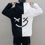 Men Hoodies Happy Smiling Face Print Kpop Hoodie Pullover - Tania's Online Closet, LLC