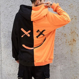Men Hoodies Happy Smiling Face Print Kpop Hoodie Pullover - Tania's Online Closet, LLC