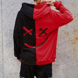 Men Hoodies Happy Smiling Face Print Kpop Hoodie Pullover - Tania's Online Closet, LLC