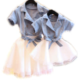 Mother Daughter Dresses Summer Short Sleeved denim Clothing - Tania's Online Closet, LLC