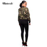 Thin Camouflage Jacket Women - Bomber Coat Camo - Pocket Cropped Jacket - Tania's Online Closet, LLC