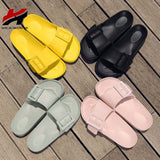 Beach Slippers Women Flat Solid Color Casual Shoes Outside Sandals Non-Slip Comfortable Sole - Tania's Online Closet, LLC