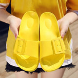 Beach Slippers Women Flat Solid Color Casual Shoes Outside Sandals Non-Slip Comfortable Sole - Tania's Online Closet, LLC