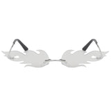 Fashion Fire Flame Sunglasses Rimless Wave Sun Glasses - Tania's Online Closet, LLC