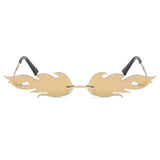 Fashion Fire Flame Sunglasses Rimless Wave Sun Glasses - Tania's Online Closet, LLC