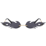 Fashion Fire Flame Sunglasses Rimless Wave Sun Glasses - Tania's Online Closet, LLC