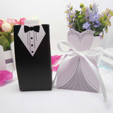 New 50 Pcs Laser Cut Candy Boxes Wedding Favors And Gifts With Ribbon - Tania's Online Closet, LLC