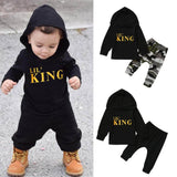 Baby Boy LIL KING Hoodie Tops+ Camo Pants Outfit - Tania's Online Closet, LLC