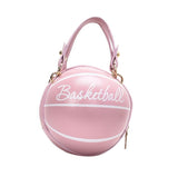 New Design Basketball Shape Hand Bag Fashion Women Chains Handbag Letter Shoulder Bag Female Mini Crossbody Bags Circular Purse - Tania's Online Closet, LLC