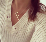 New Minimalist A-Z Letter Name Initial Necklaces For Women Big Letter Pendant Necklace - Tania's Online Closet, LLC