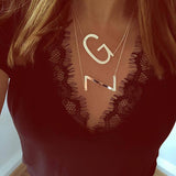 New Minimalist A-Z Letter Name Initial Necklaces For Women Big Letter Pendant Necklace - Tania's Online Closet, LLC