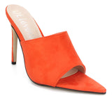 Pointed Toe Color Slip on Sandals - High Heel Sandals - Tania's Online Closet, LLC