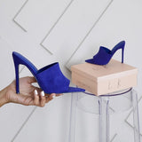 Pointed Toe Color Slip on Sandals - High Heel Sandals - Tania's Online Closet, LLC