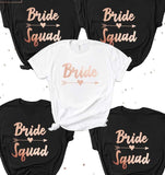 Bachelorette Party Wedding Team Bride Bride Squad  T-shirts - Tania's Online Closet, LLC