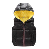 Autumn Winter Vest For Girls Waterproof Glossy Hooded Vest - Tania's Online Closet, LLC