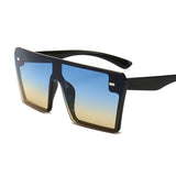 Oversized Square Sunglasses Women Luxury Brand Fashion Flat Top Clear Lens - Tania's Online Closet, LLC