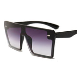 Oversized Square Sunglasses Women Luxury Brand Fashion Flat Top Clear Lens - Tania's Online Closet, LLC