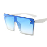 Oversized Square Sunglasses Women Luxury Brand Fashion Flat Top Clear Lens - Tania's Online Closet, LLC