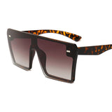 Oversized Square Sunglasses Women Luxury Brand Fashion Flat Top Clear Lens - Tania's Online Closet, LLC