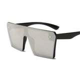 Oversized Square Sunglasses Women Luxury Brand Fashion Flat Top Clear Lens - Tania's Online Closet, LLC