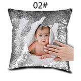 Personalized Sequin Printed Pictures - Pillow Case Cover - Tania's Online Closet, LLC