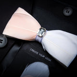 Men's Luxury Bowtie With Box Fashion Peacock Feather Bow Ties For Men - Tania's Online Closet, LLC