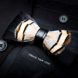 Men's Luxury Bowtie With Box Fashion Peacock Feather Bow Ties For Men - Tania's Online Closet, LLC